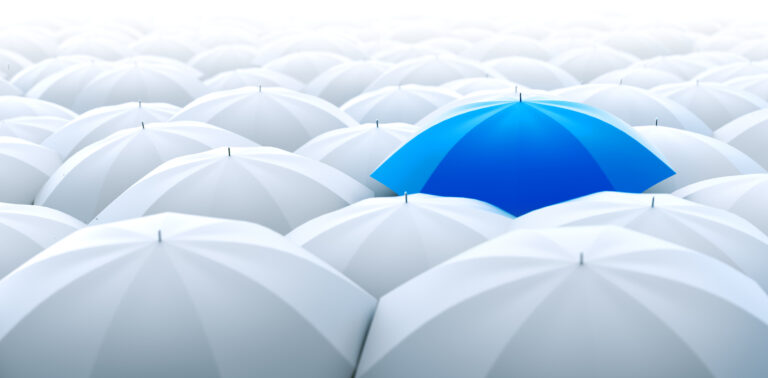 blue umbrella