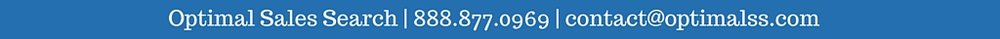 Blue graphic, "Optimal Sales Search, contact@optimalss.com, and 888.877.0969."