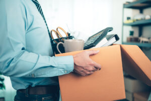 Quiting a job, businessman fired or leave a sales job