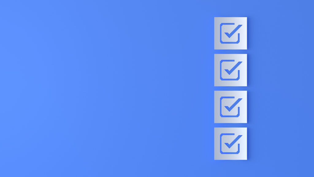 Check box 3d concept